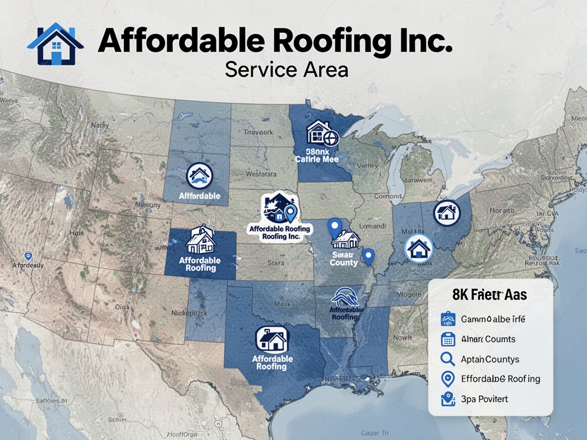Roofing Service Areas Map